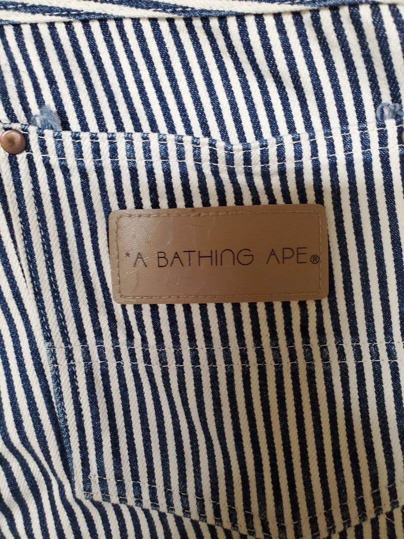 A BATHING APE✖️ストライプ　ワークパンツ