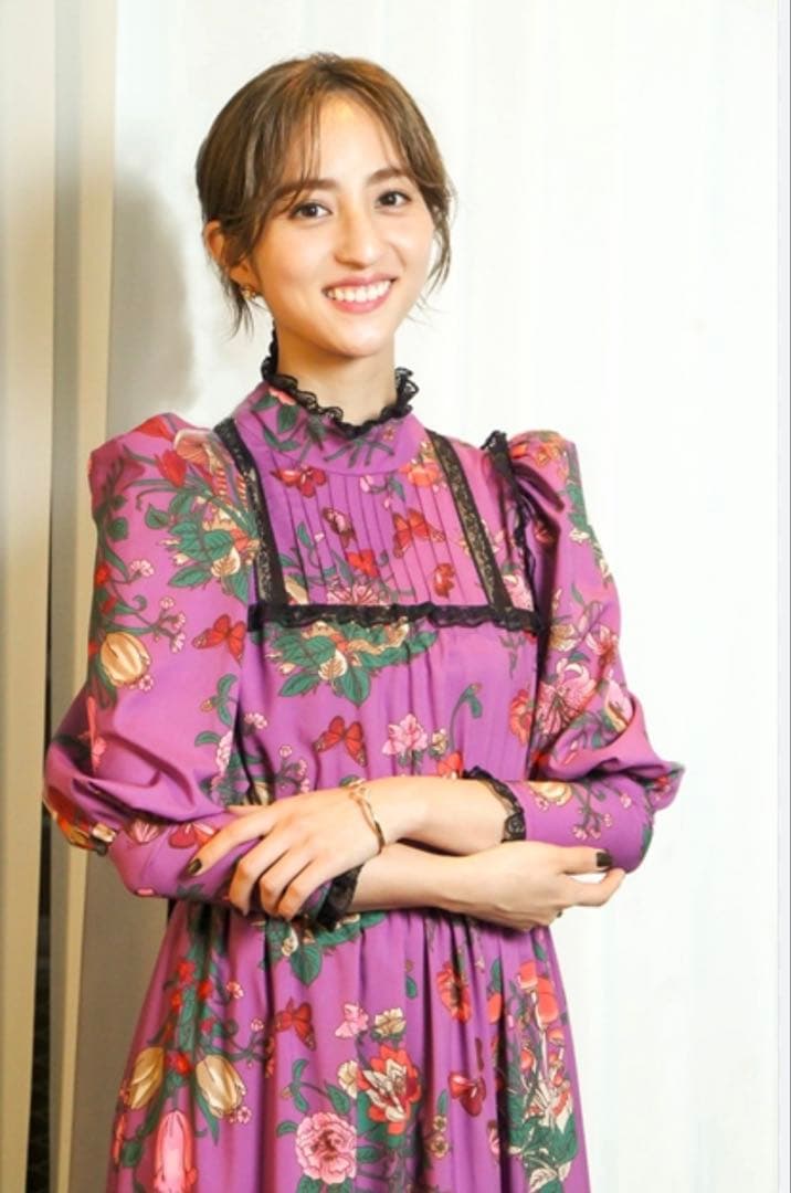 MANOUSH ロングワンピース　フリルレースカラー　サイズM相当　堀田茜着用