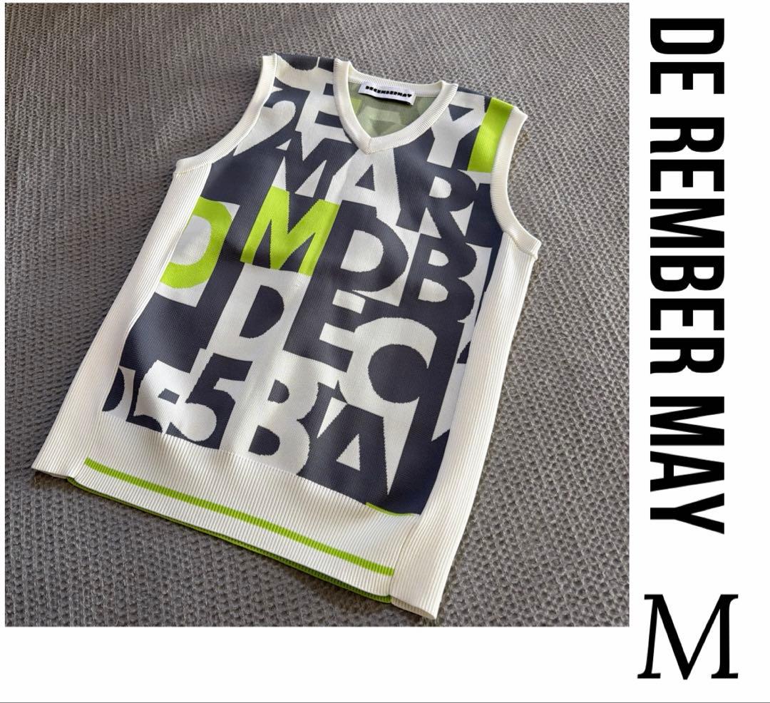 [超美品]DE REMBER MAY グラフィックプリントレディースニットベスト