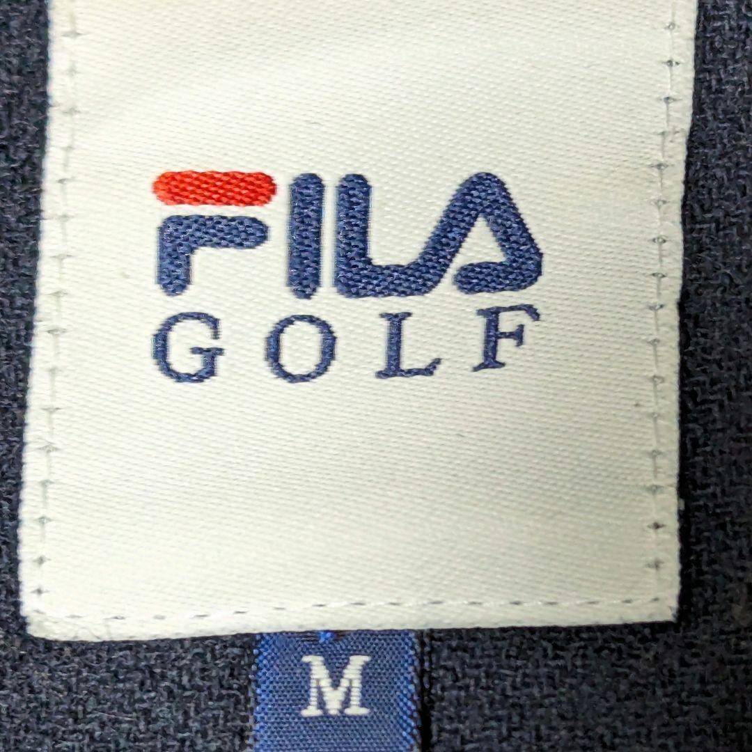 【美品】FILA GOLF フード付きダウンジャケット ネイビー　ダウンコート