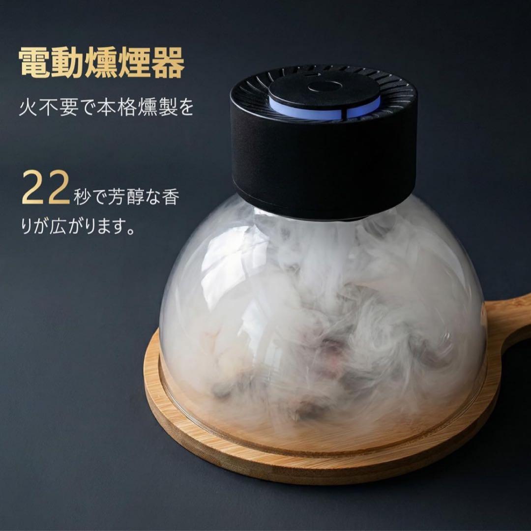 電動燻煙器 スモーカー ワンタッチ燻製 火不要 USB Type-C充電式
