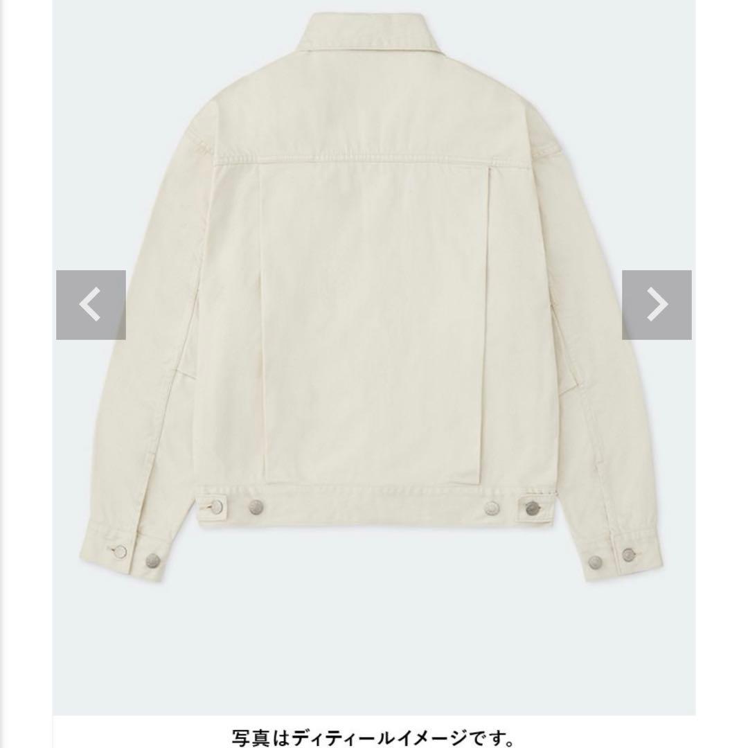 新品未使用ソフトハイフンTUCKED DETAILデニムジャケットGジャン04