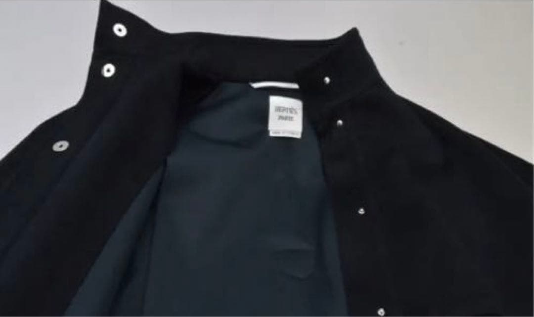 ★HERMES★未使用★プレシャス掲載★カシミヤ★コート　黒　38