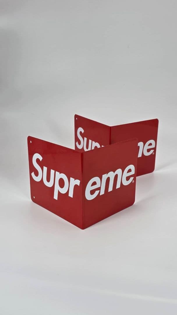 Supreme ブックスタンド 2個 ブックエンド 本立て シュプリーム
