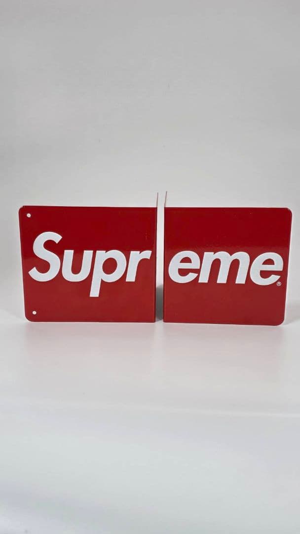 Supreme ブックスタンド 2個 ブックエンド 本立て シュプリーム