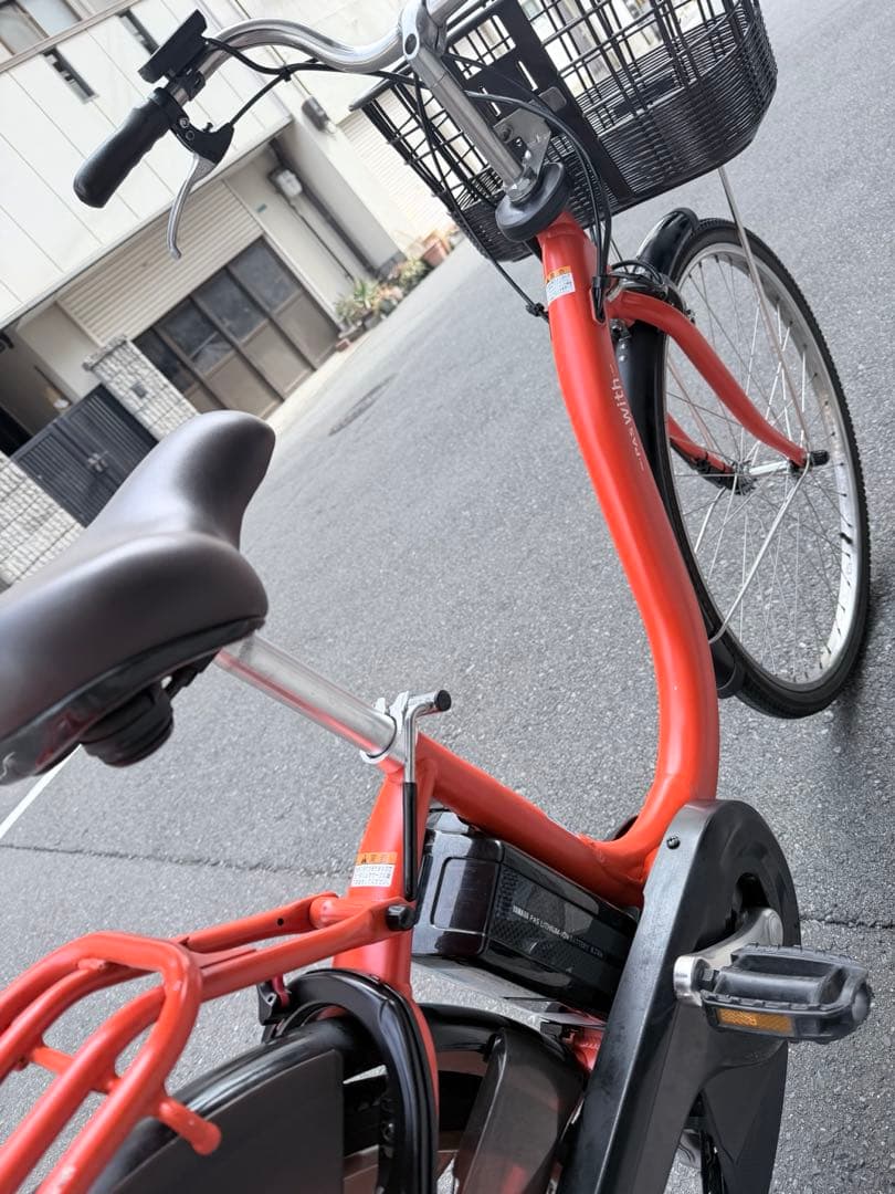 大阪府　ヤマハ　オレンジ 電動アシスト自転車 内装3段変速
