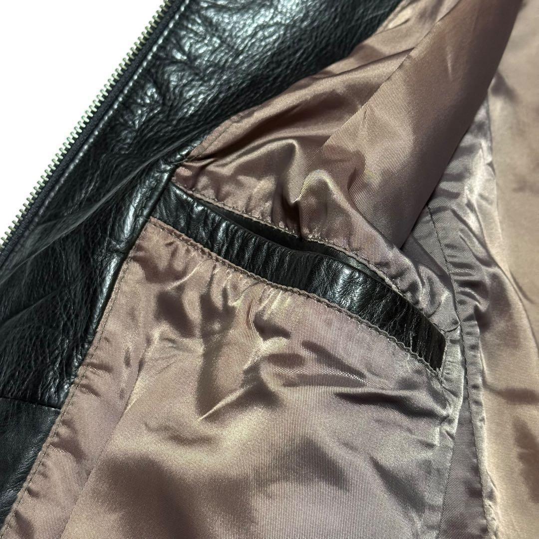 ジ*ン様 希少 90's BANANA REPUBLIC ダブルジップ レザージ