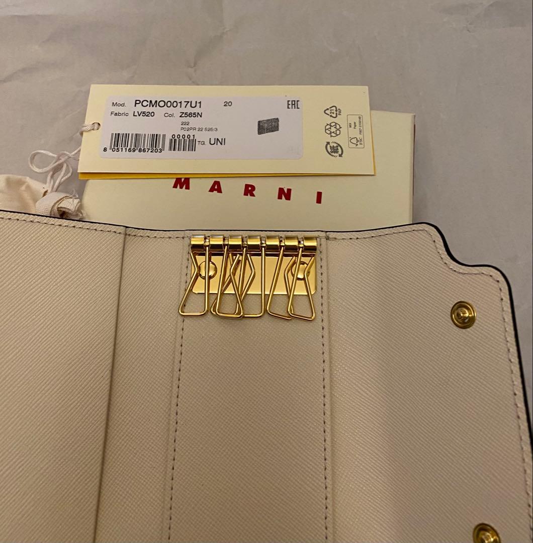 マルニ MARNI 6連　キーケース ブラウン　ピンク　レザー　本革