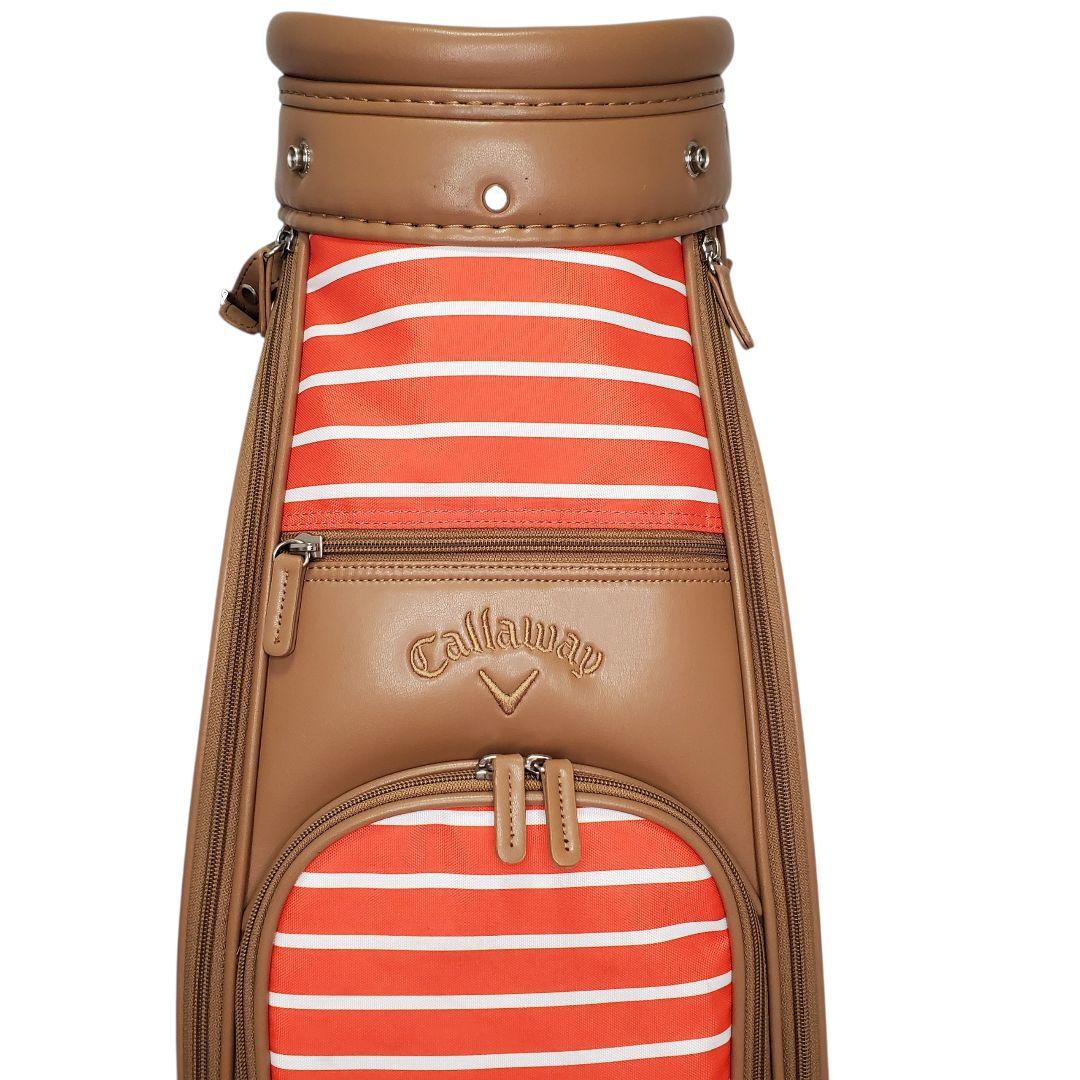 美品 Callaway キャディバッグ オレンジ ボーダー