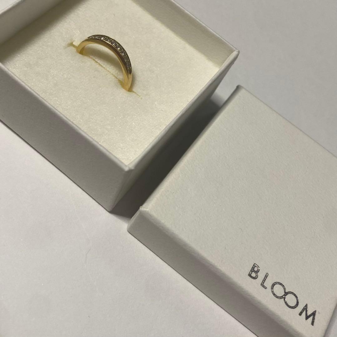 BLOOM ゴールドリング ダイヤモンド風 箱付き
