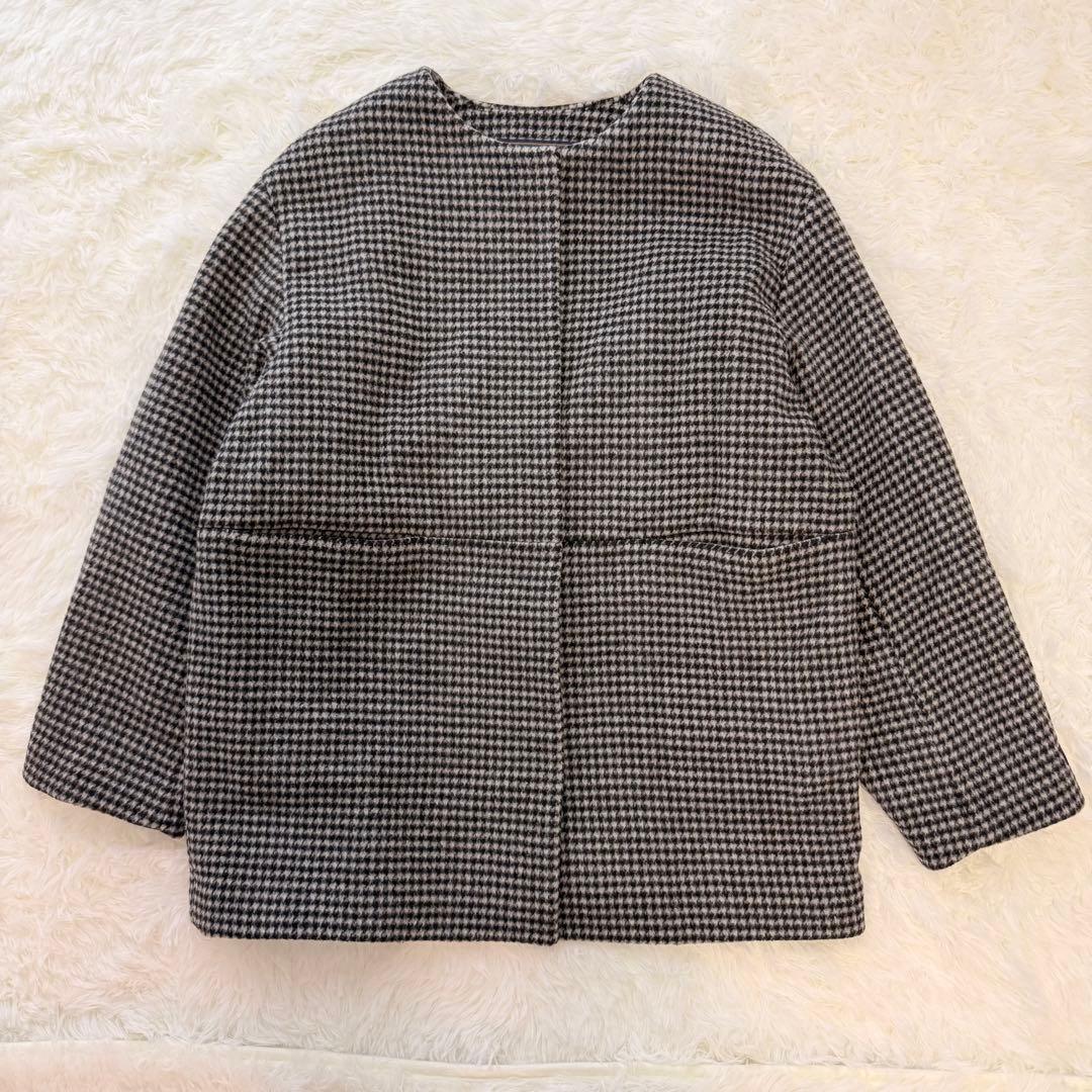 美品★ジャーナルスタンダード スーパーファインビーバークルーネックコートM