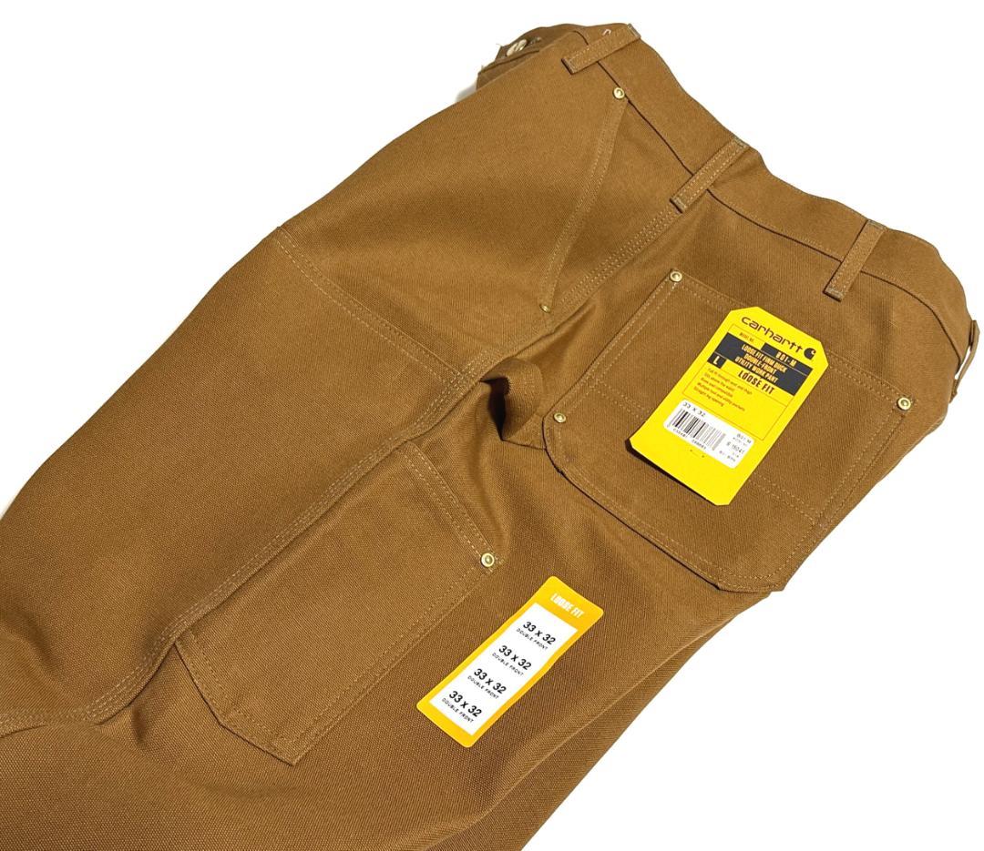 新品 カーハート 米国製 B01フィルムダック ダブルニー パンツ W33L32