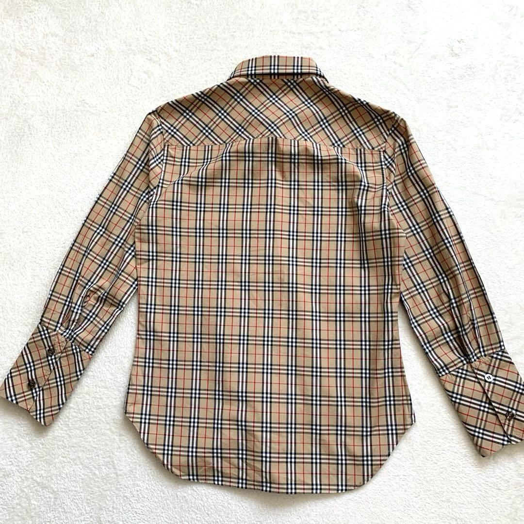 BURBERRY バーバリー　長袖ブラウス　ノバチェック　 M ホースロゴ刺繍