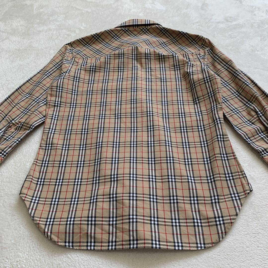 BURBERRY バーバリー　長袖ブラウス　ノバチェック　 M ホースロゴ刺繍