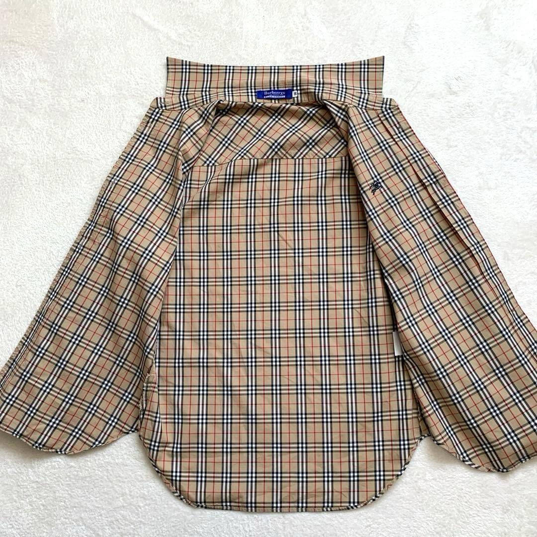 BURBERRY バーバリー　長袖ブラウス　ノバチェック　 M ホースロゴ刺繍