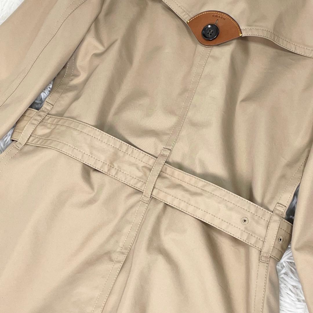 美品 COACH コーチ F33970 ショート丈 トレンチコート ジャケット