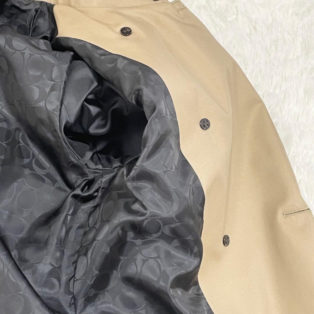 美品 COACH コーチ F33970 ショート丈 トレンチコート ジャケット
