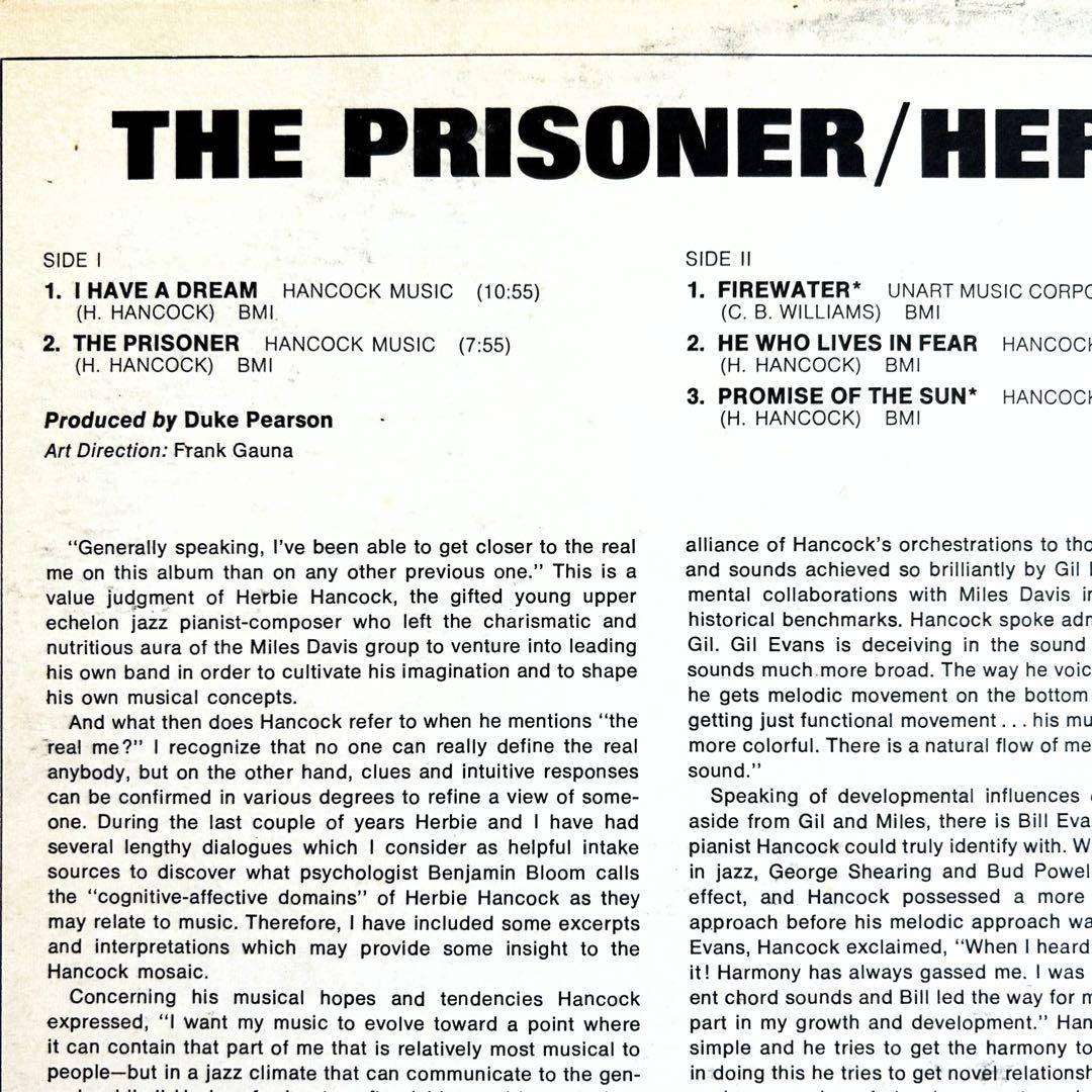 最終価格 H.Hancock The Prisoner モーダル傑作USオリジ盤