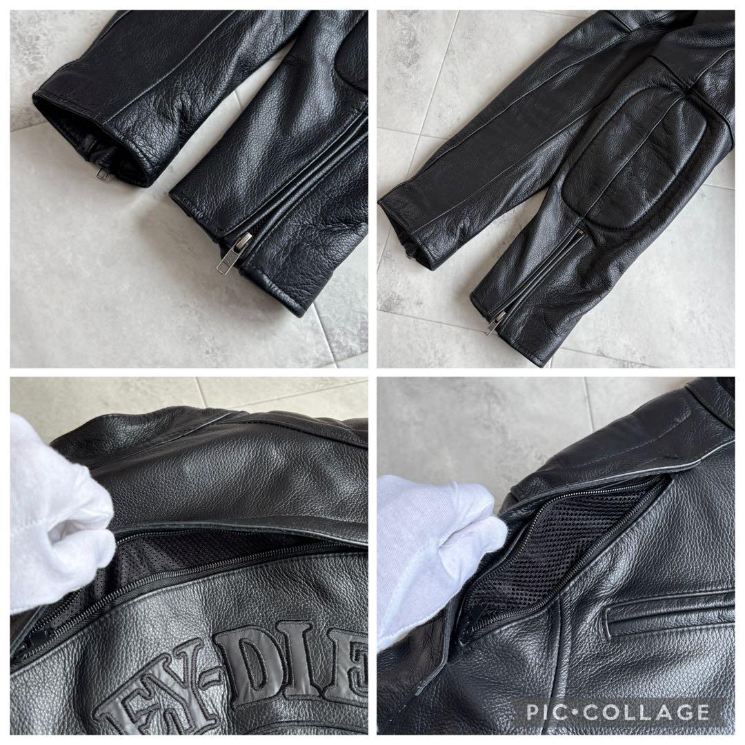 美品✨HARLEY DIEREI シングルライダースジャケット 本革 スカル