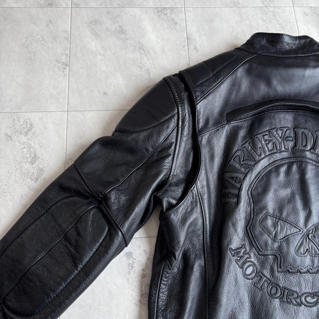 美品✨HARLEY DIEREI シングルライダースジャケット 本革 スカル