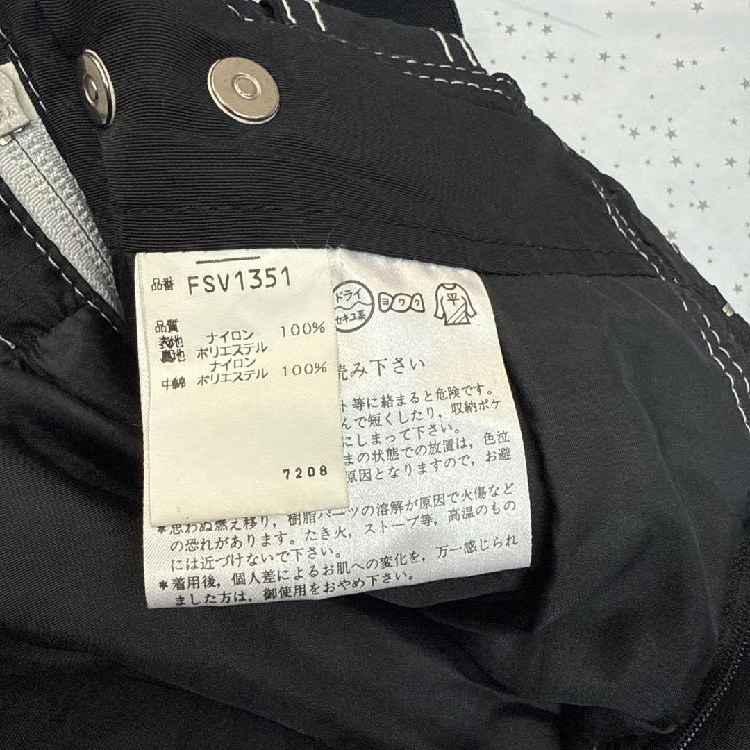 PHENIX ブラック スキーウェア サスペンダー付き
