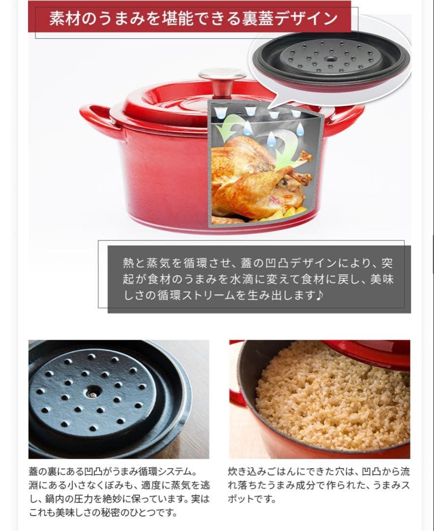 【新品・未使用】 GoodPlus キャストポット レッド