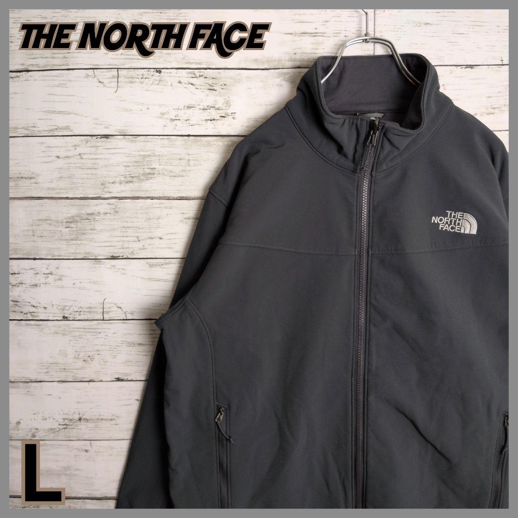 THENORTHFACE ノースフェイス ソフトシェル 刺繍ロゴ ジャケット L