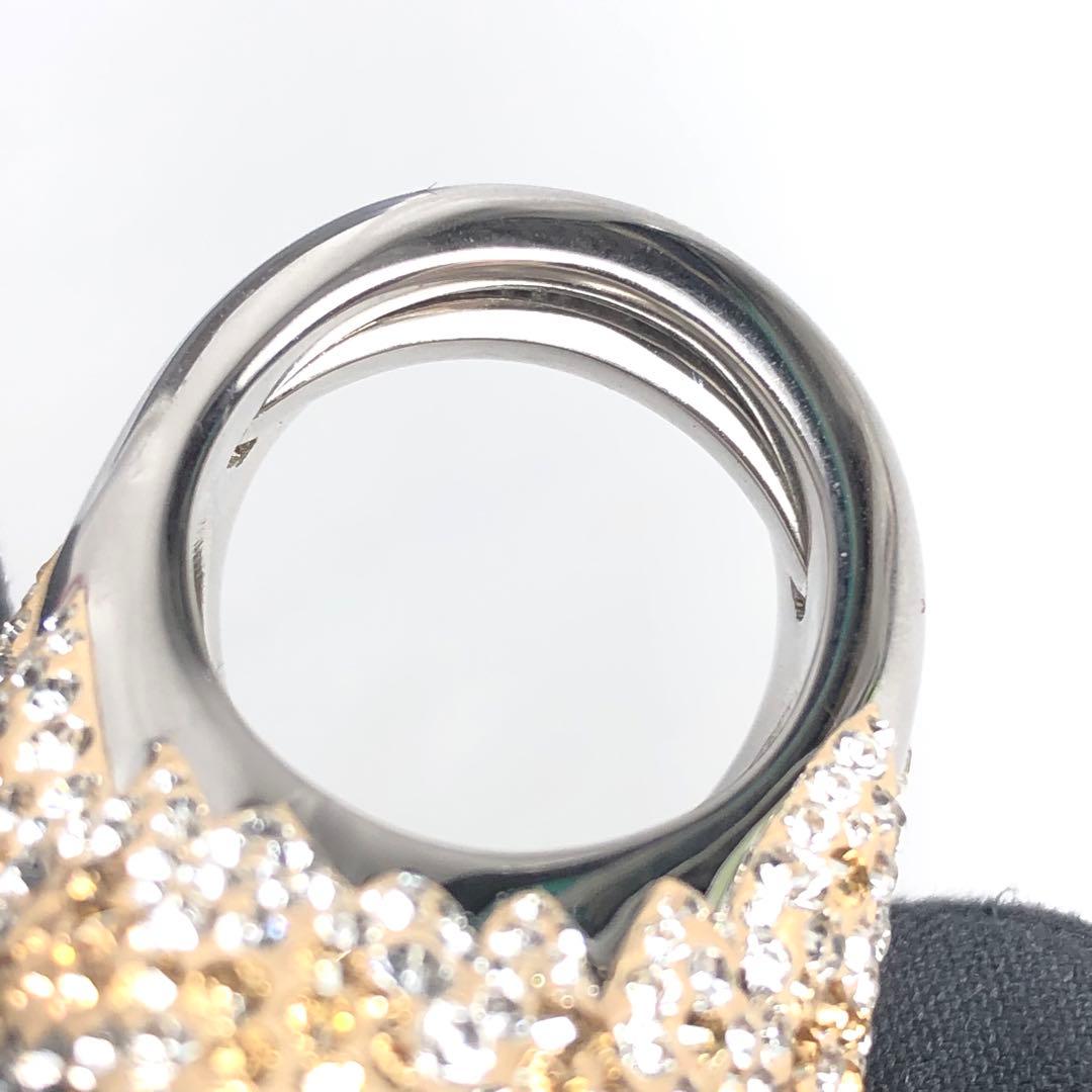 SWAROVSKI スワロフスキー リング 指輪 クリスタル 豪華 大ぶり 黒系