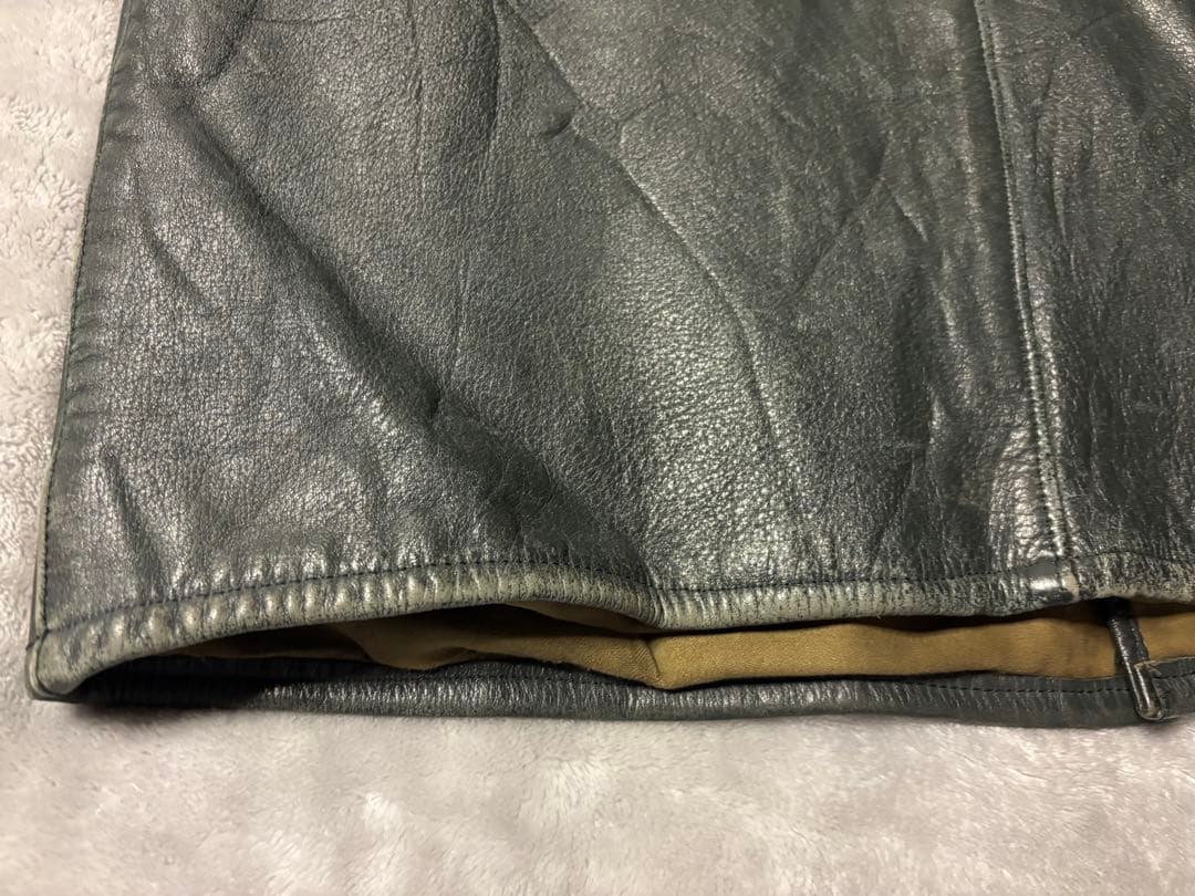 70s Euro leather VEST レザー ベスト ジャーキンベスト 風