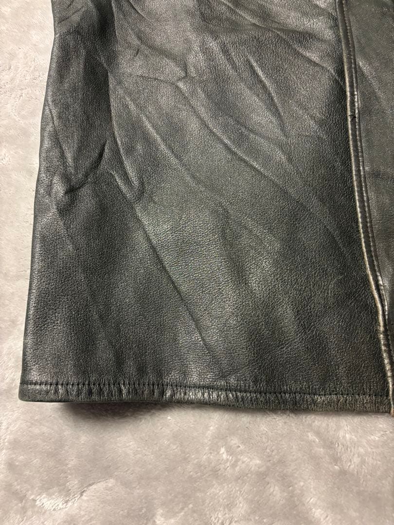 70s Euro leather VEST レザー ベスト ジャーキンベスト 風
