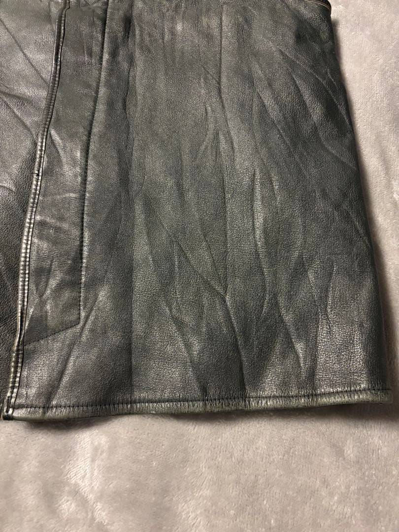 70s Euro leather VEST レザー ベスト ジャーキンベスト 風