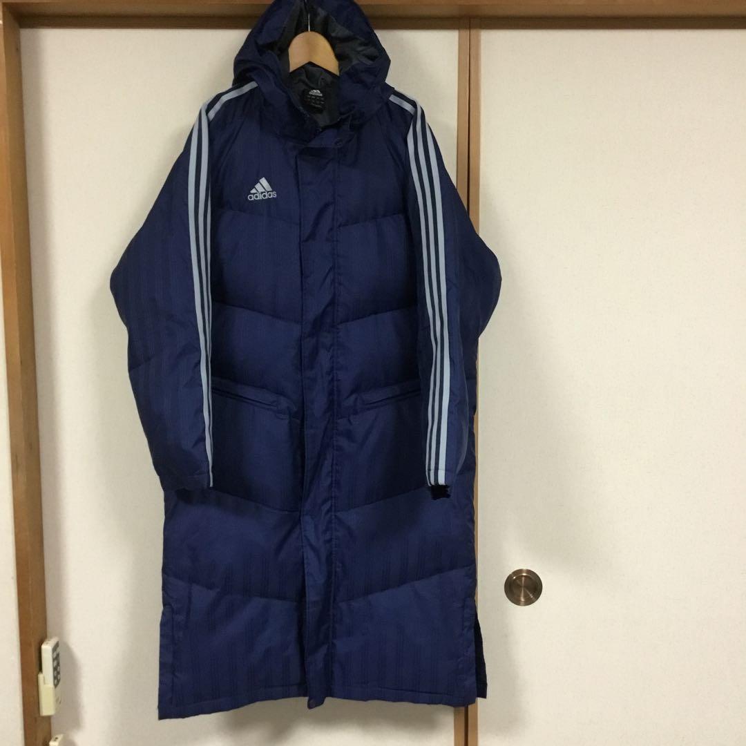 adidas ネイビー フード付きベンチコート　ダウンコート　Ｓサイズ　160