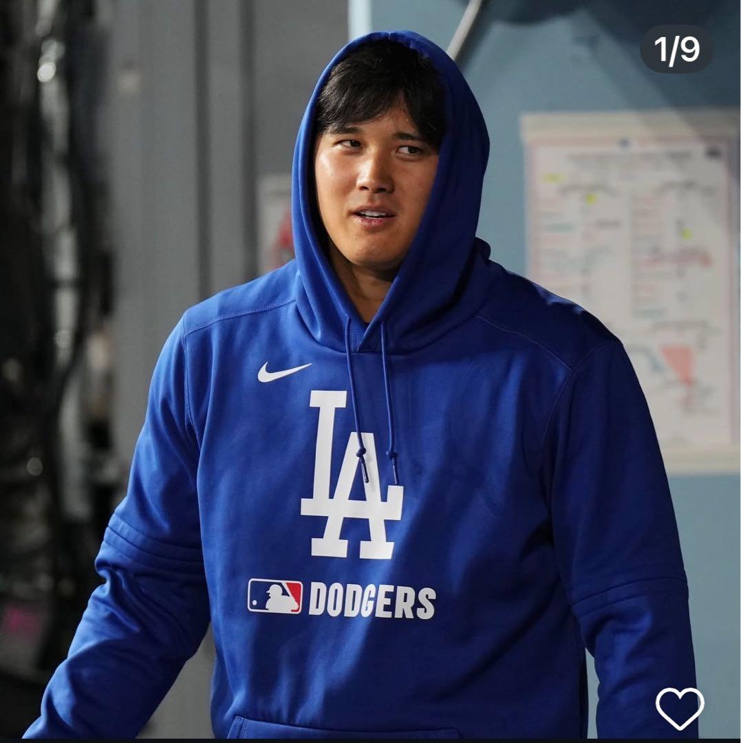 ナイキ　ドジャース　パーカー　MLB公式　ゆにはフォーム　大谷翔平　キャップ