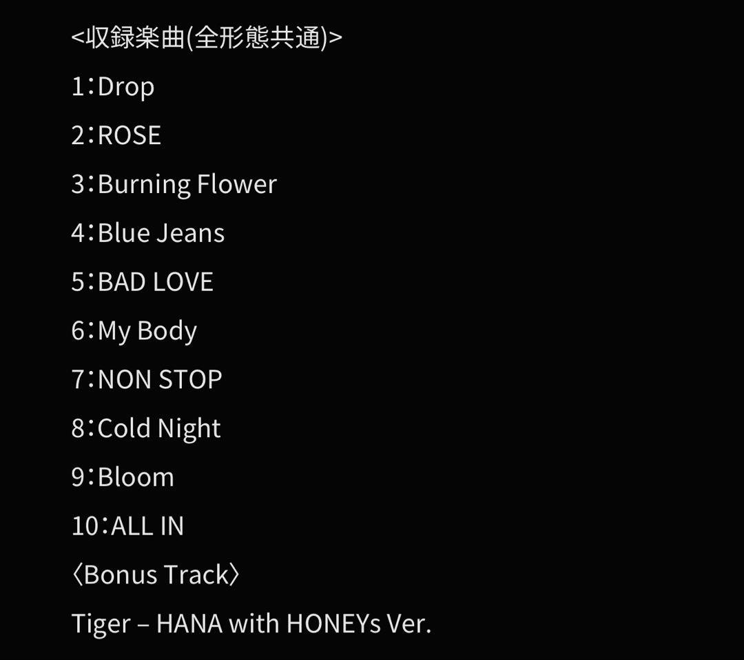 HANA 1st Album 「HANA」完全生産限定盤 特典付き※トレカなし