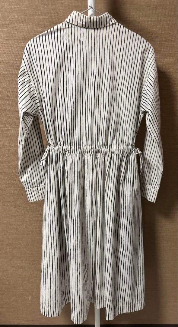 marimekko ストライプ 長袖 ロングシャツワンピース 36