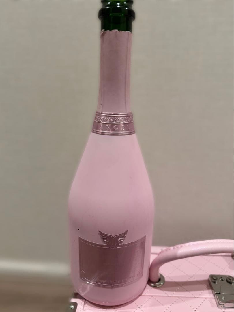 エンジェルシャンパン ドゥミセックロゼ ピンク レザータイプ 空瓶 ケース