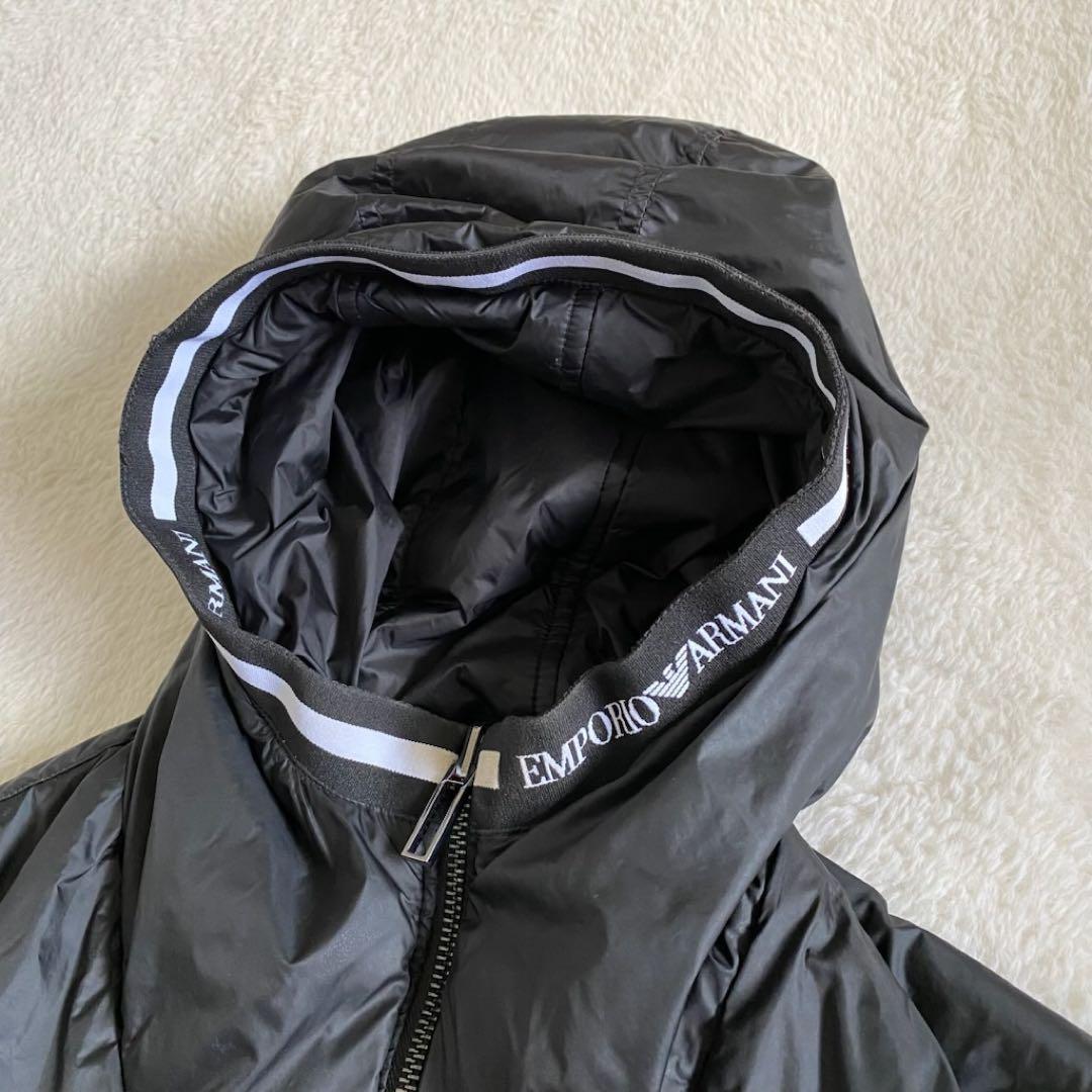 EMPORIO ARMANI 中綿 リバーシブル レザージャケット　フード　XL