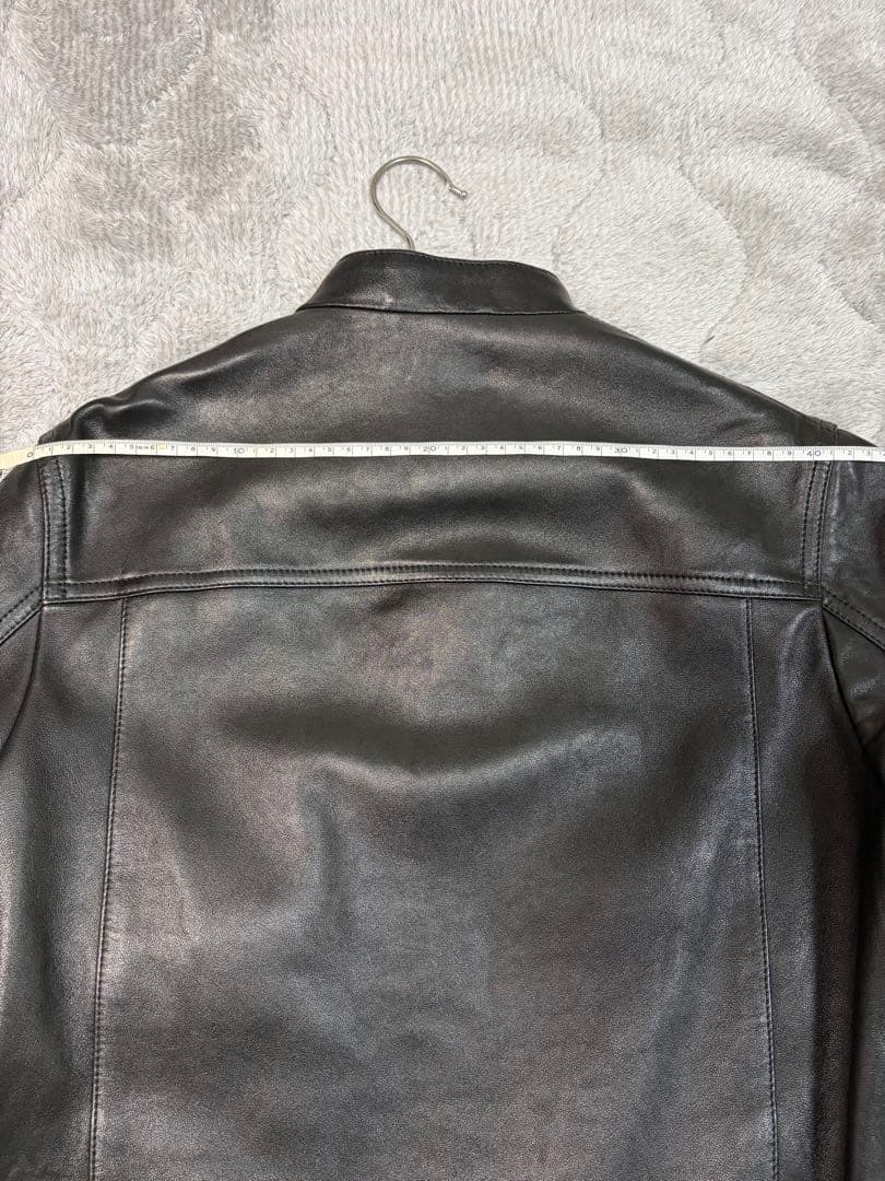 GUCCI 黒 レザーライダースジャケット　44