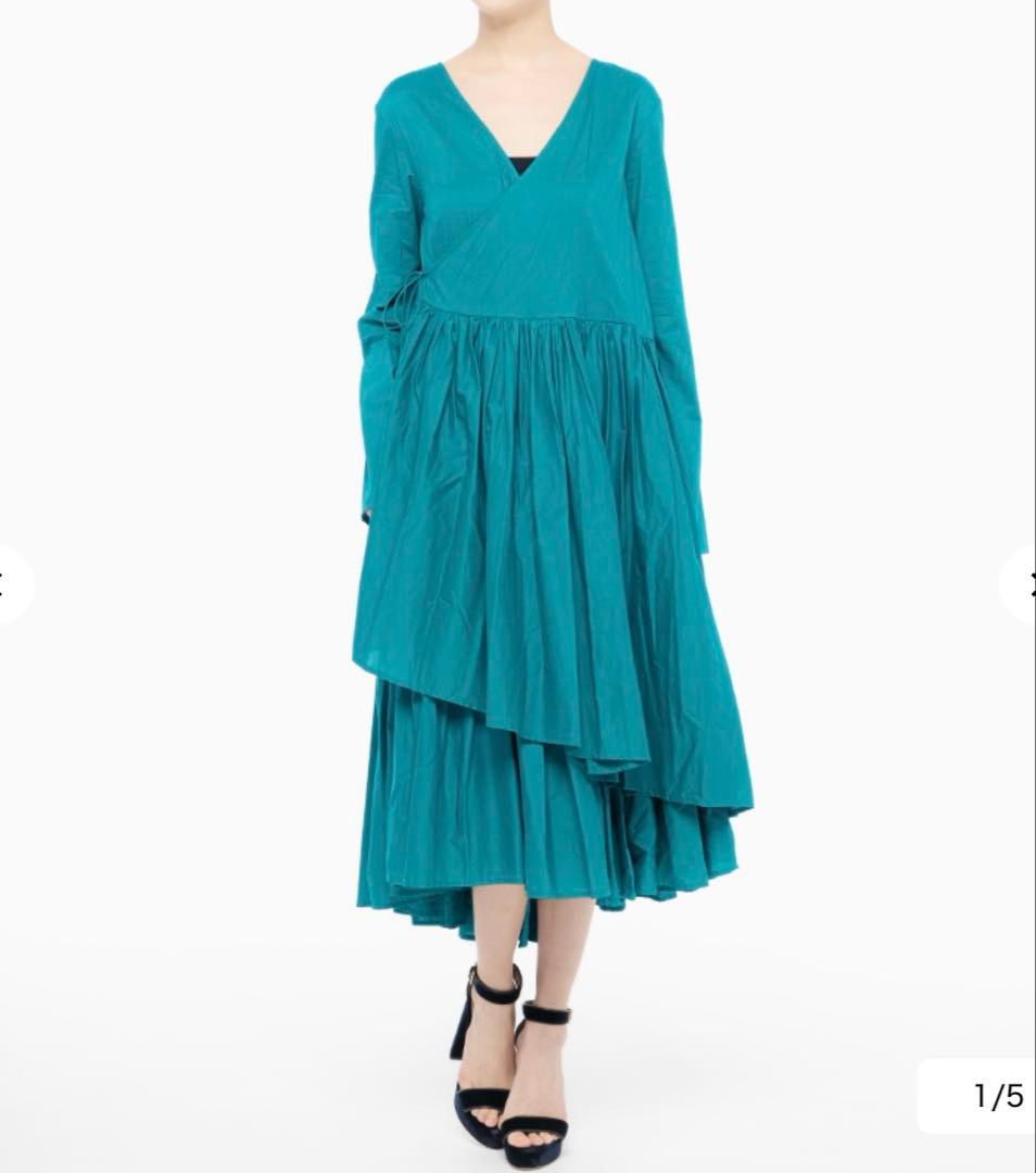 美品　Merlette カシュクールワンピ　巻きスカートワンピース　梨花着用