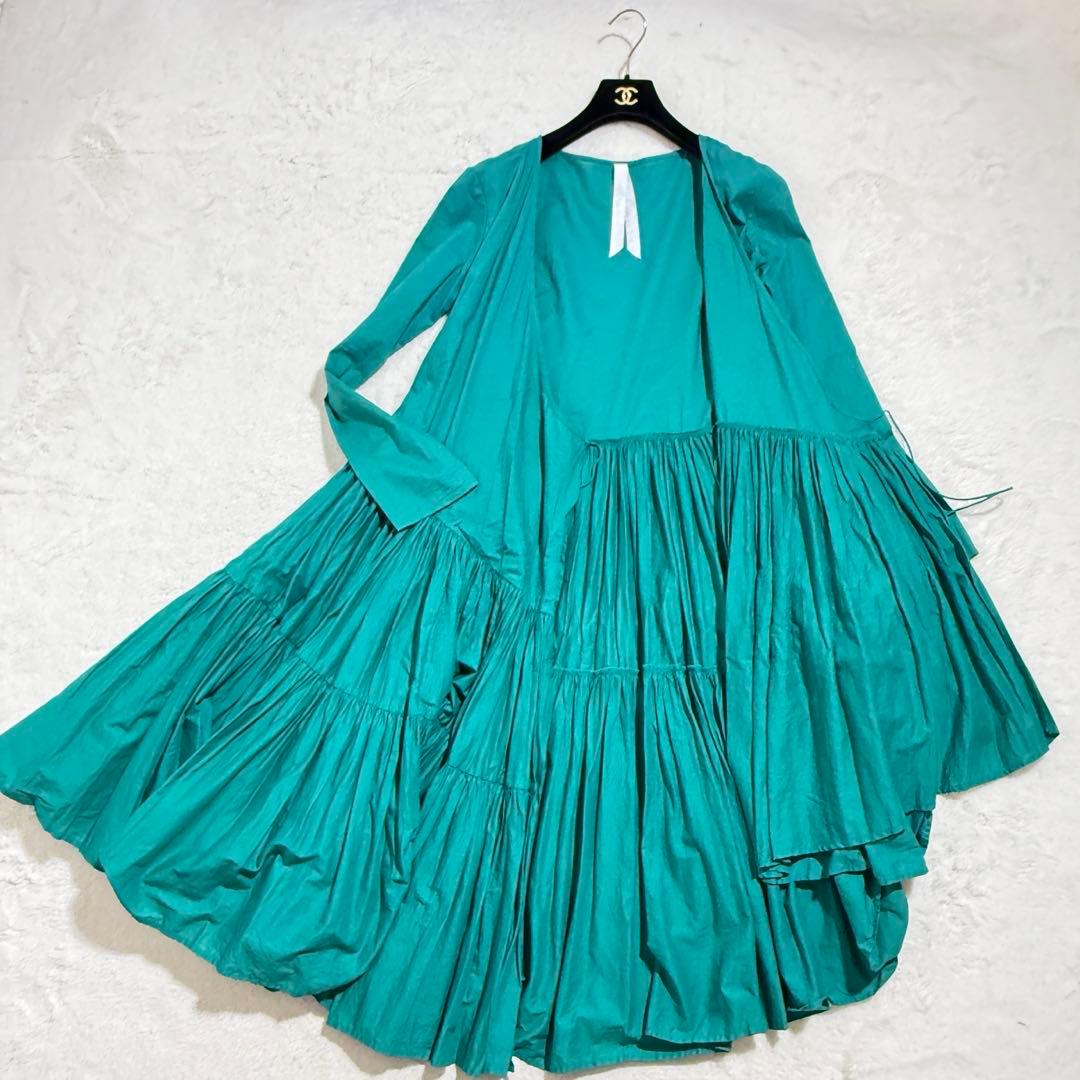 美品　Merlette カシュクールワンピ　巻きスカートワンピース　梨花着用