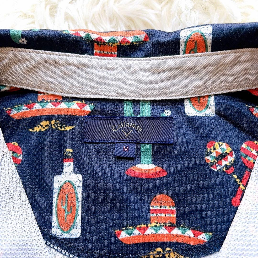 【超希少・完売モデル】キャロウェイ メキシカン総柄 ポロシャツ M ✨激レア✨
