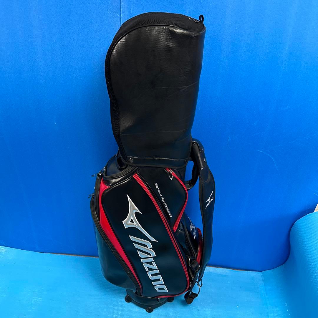 Mizuno ゴルフバッグ 黒/赤3点式ベルト値下げ中！