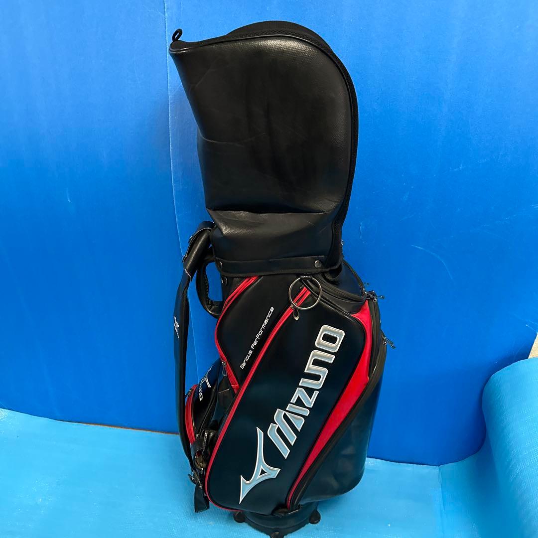 Mizuno ゴルフバッグ 黒/赤3点式ベルト値下げ中！