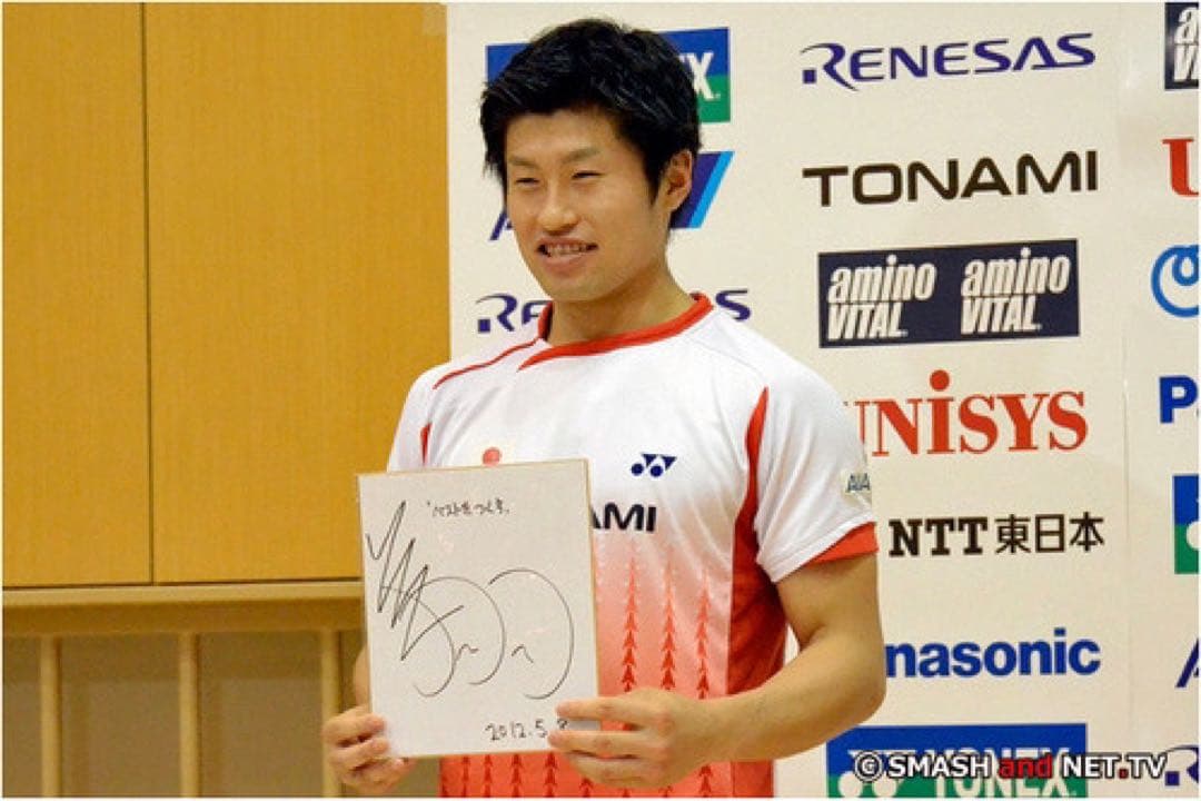 【激レア】バドミントン 佐々木翔選手 直筆サイン入りユニフォーム トナミ運輸 L
