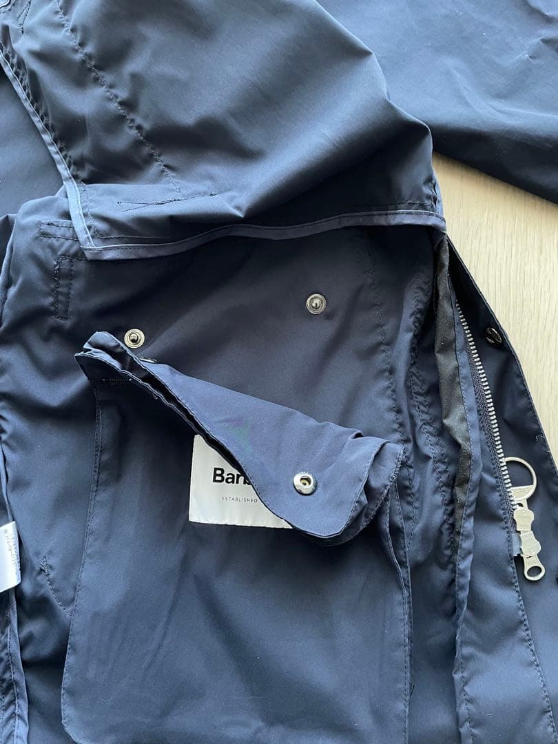 BARBOUR: 別注 ボーダー パッカブル ナイロンコート