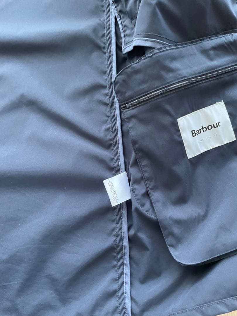 BARBOUR: 別注 ボーダー パッカブル ナイロンコート