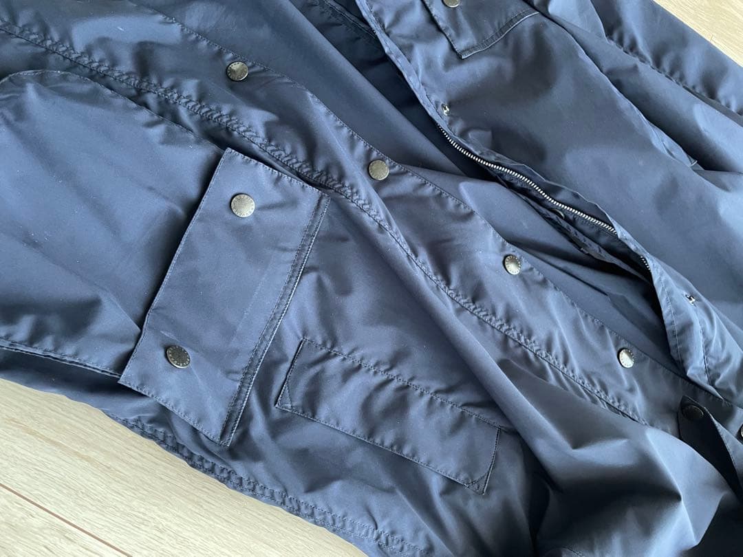 BARBOUR: 別注 ボーダー パッカブル ナイロンコート