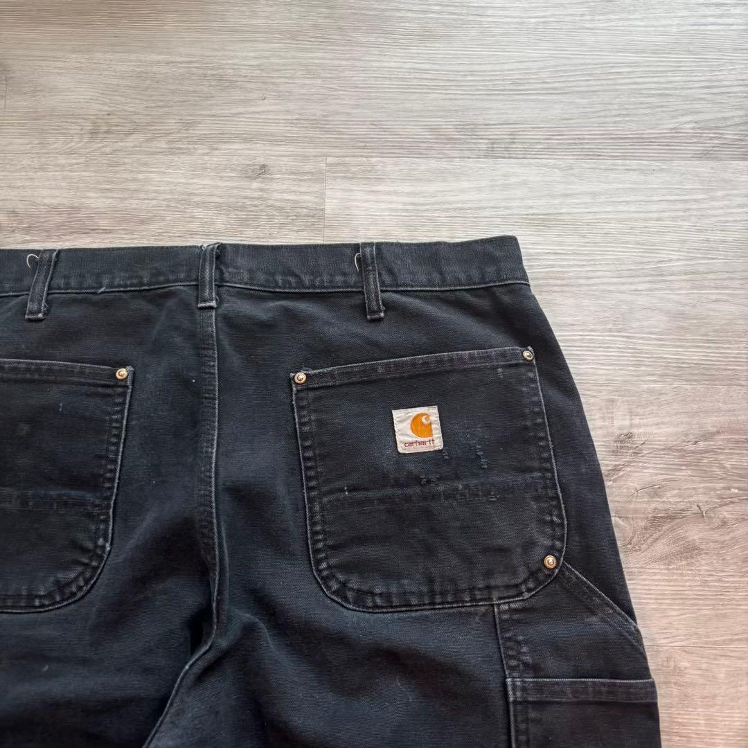 USA製B01 Carhartt ダブルニー ブラック 良フェード 極太#594