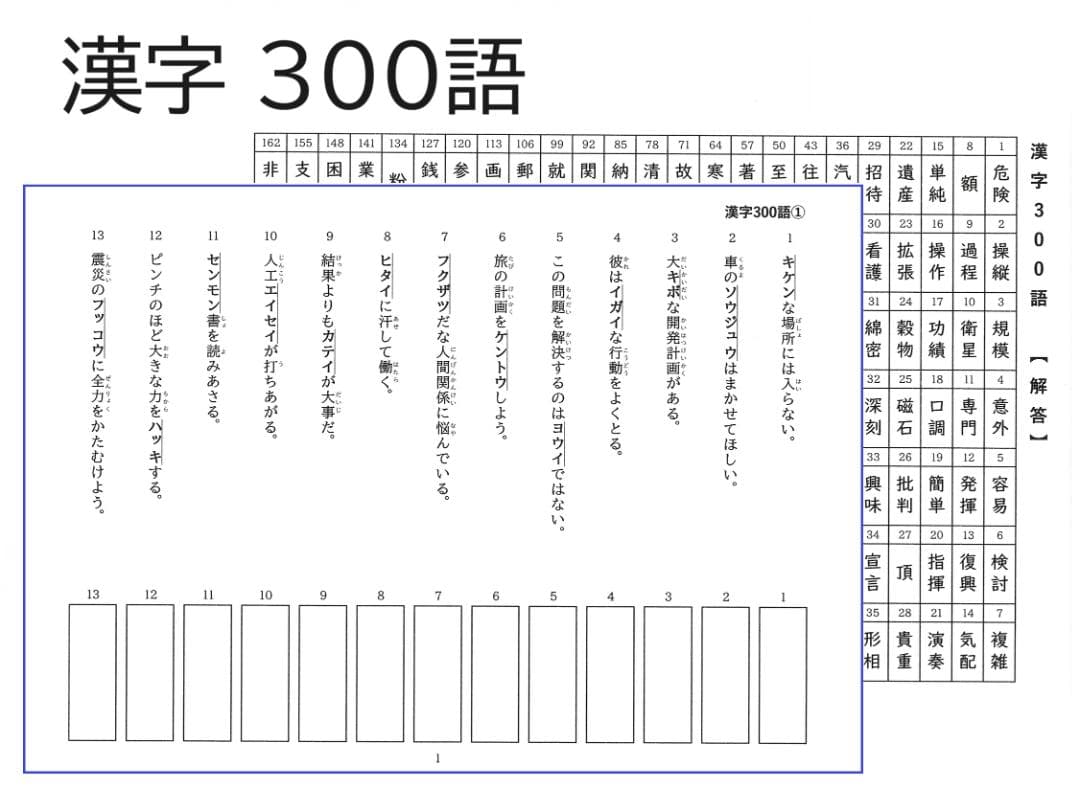★超メルカリ市★カット済 【中学受験】国語 知識編 暗記カード/演習問題 7点