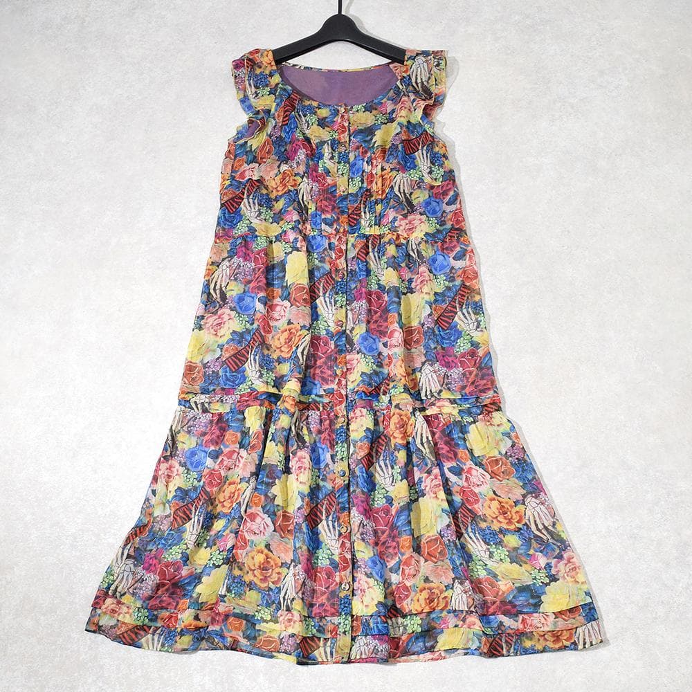 ヒステリックグラマー MYSTERY FLOWER 花柄 ティアードワンピース